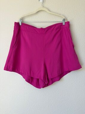 Old Navy Playa High Rise Hot Pink Viscose Lounge Shorts XL Pull On